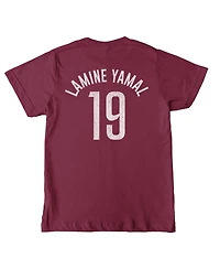 1863FC Big Boys and Girls Lamine Yamal Maroon Barcelona Player Name Number T-Shirt