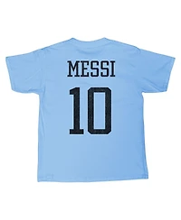 1863FC Big Boys and Girls Lionel Messi Light Blue Argentina National Team Name Number T-Shirt