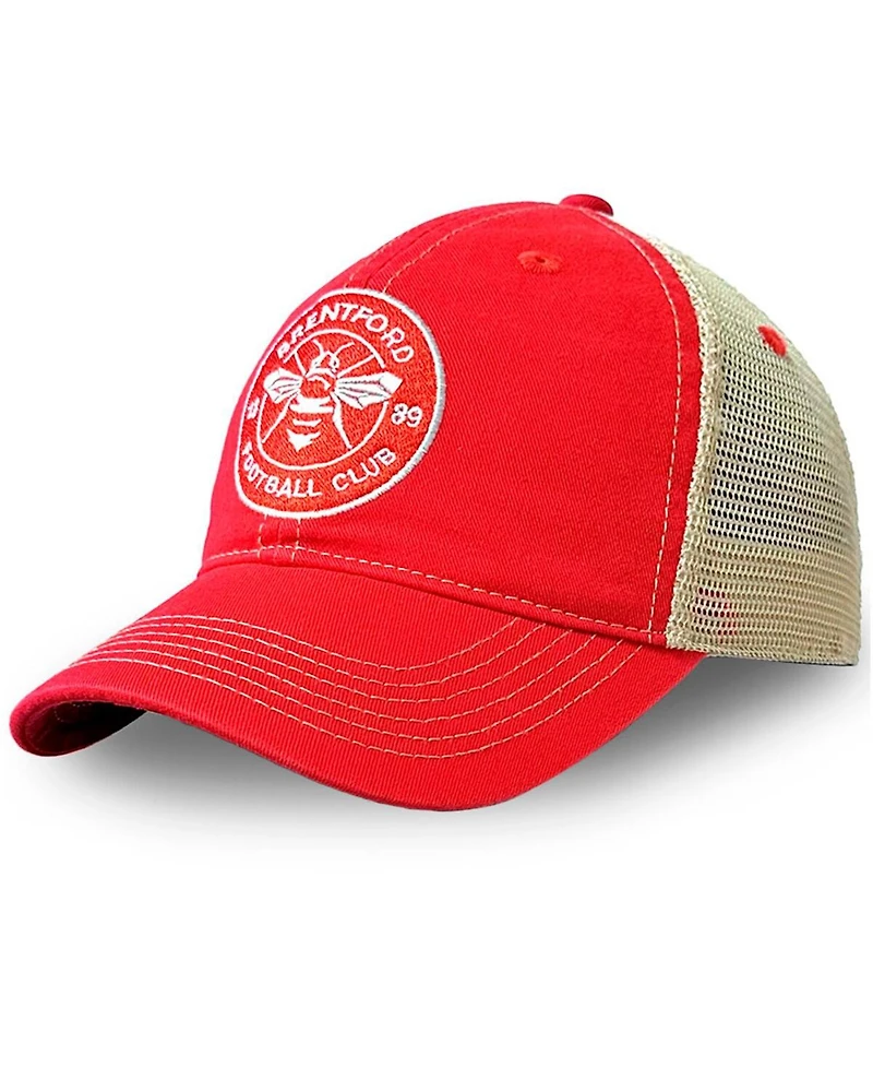 1863FC Men's Red Brentford Fc Trucker Adjustable Hat