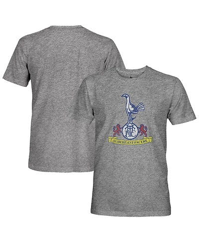 1863FC Men's Heather Gray Tottenham Hotspur Retro Crest Twisted Tri-Blend Slub T-Shirt