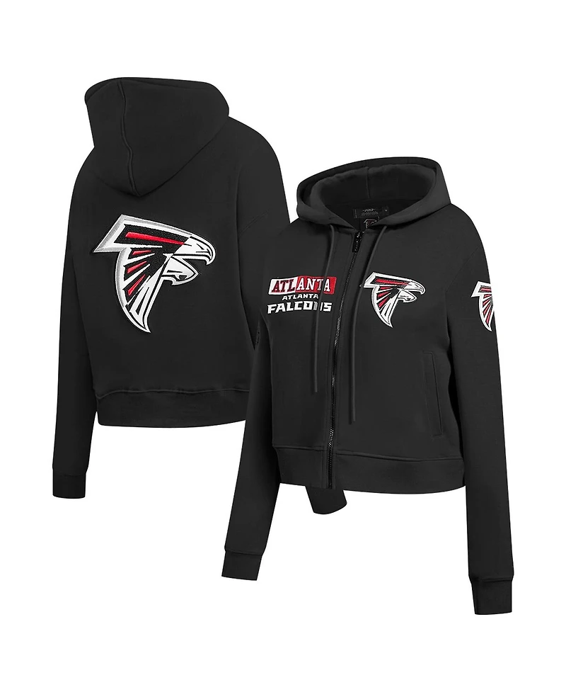 Pro Standard Women's Black Atlanta Falcons Split Logo Full-Zip Hoodie