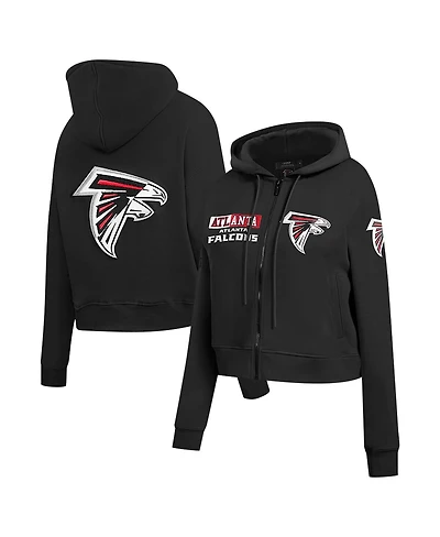 Pro Standard Women's Black Atlanta Falcons Split Logo Full-Zip Hoodie