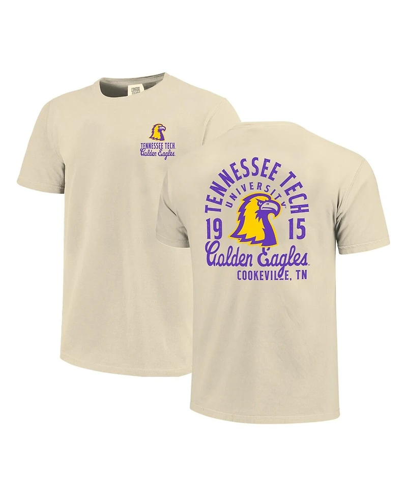 Image One Men's Cream Tennessee Tech Golden Eagles Comfort Colors Mascot Overlay T-Shirt