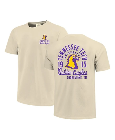 Image One Men's Cream Tennessee Tech Golden Eagles Comfort Colors Mascot Overlay T-Shirt