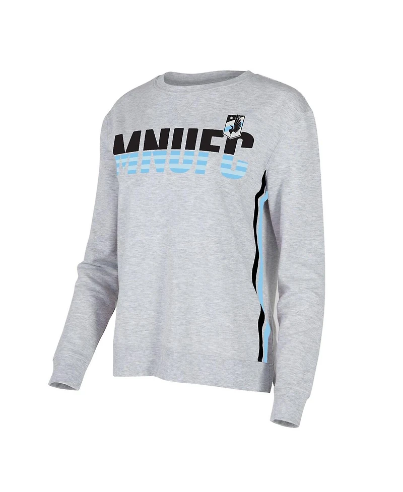 Concepts Sport Women's Gray Minnesota United Fc Cedar Tri-Blend Long Sleeve Top