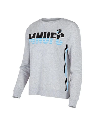 Concepts Sport Women's Gray Minnesota United Fc Cedar Tri-Blend Long Sleeve Top