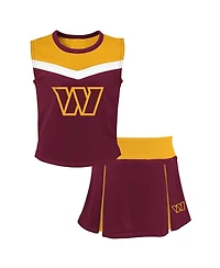 Outerstuff Big Girls 2-Piece Burgundy Washington Commanders Spirit Cheerleader Set
