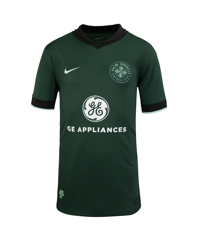 Nike Big Boys and Girls Forest Green Racing Louisville Fc 2025 The Roots Kit Stadium Replica Jersey