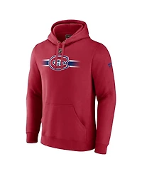 Fanatics Men's Red Montreal Canadiens Authentic Pro Secondary Pullover Hoodie