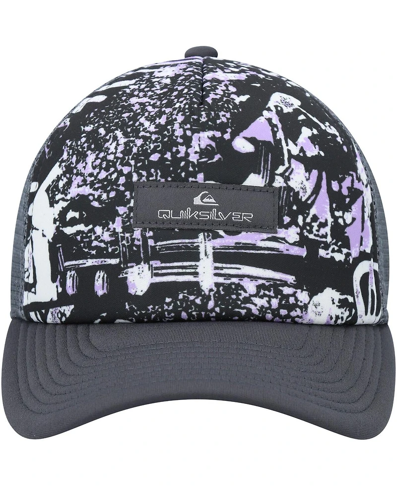 Quiksilver Big Boys and Girls Black Magpie Coop Trucker Snapback Hat