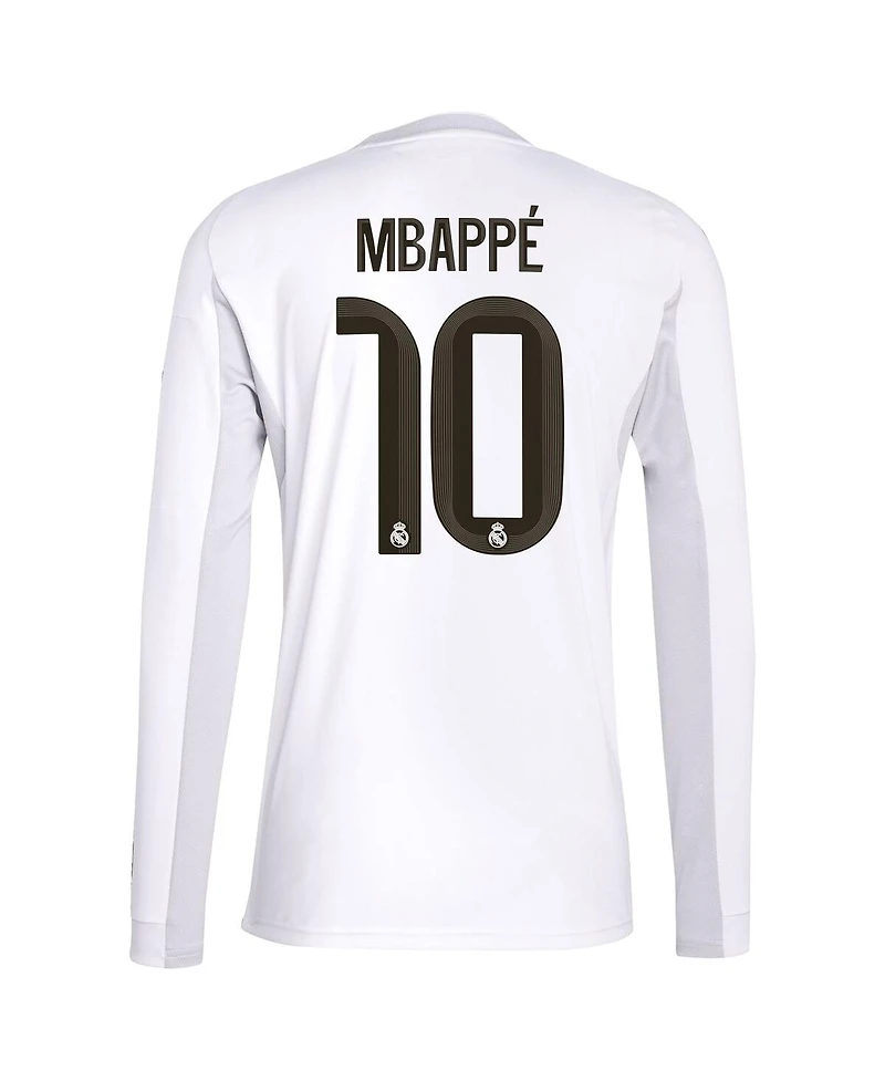 Adidas Men's Kylian Mbappe White Real Madrid 2025/26 Home Replica Player Jersey