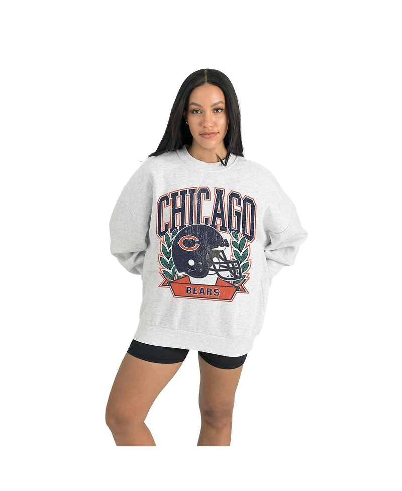 Gameday Couture Women's Gray Chicago Bears Heritage Premium Fleece Pullover Sweatshirt