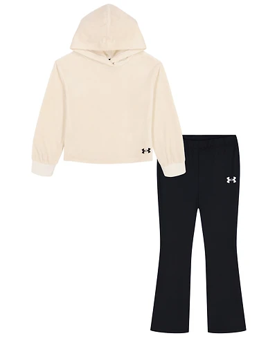 Under Armour Toddler and Little Girls 2-Piece Velour Hoodie Flare Pants Set