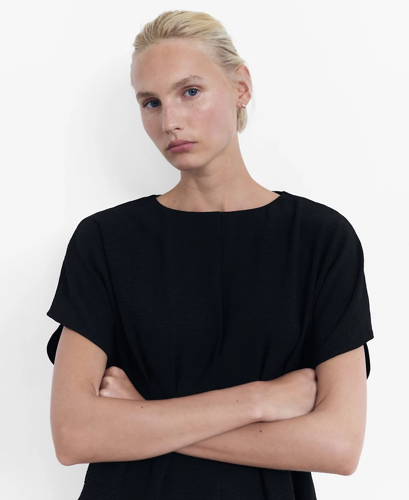 Mango Women's Fitted Peplum Blouse