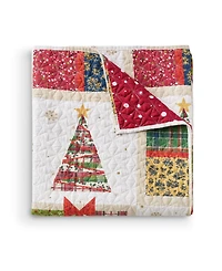 Greenland Home Fashions Deck the Halls Novelty Christmas Holiday Reversible Throw, 50" x 60"