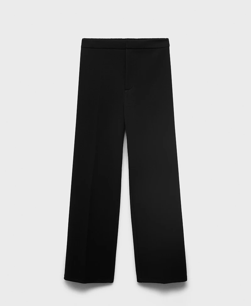 Mango Women's Elastic Waist Straight-Fit Pants