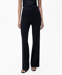 Mango Women's Fine-Knit Wide Leg Pants