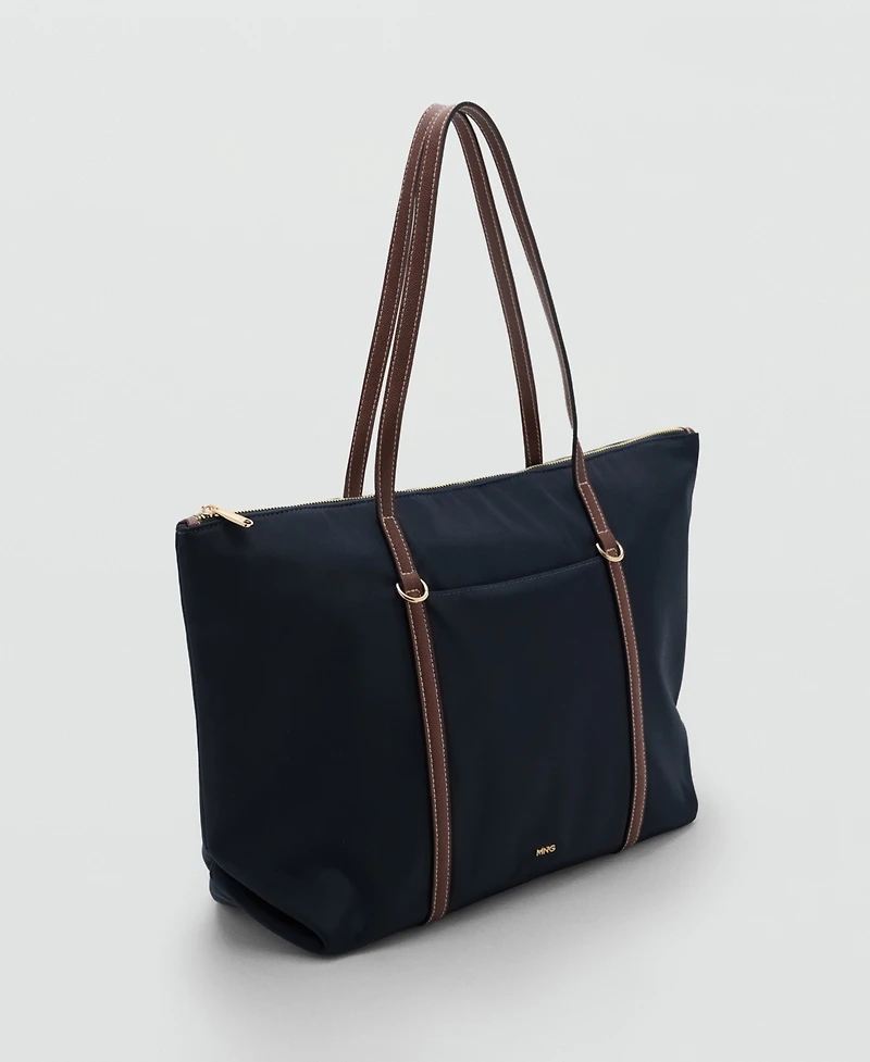 Mango Women's Double Handle Shopper Bag