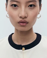 Mango Women's Contrasting Cotton Cardigan