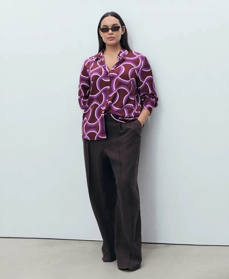 Mango Women's Abstract Print Shirt