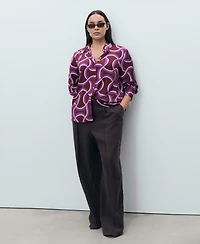 Mango Women's Abstract Print Shirt