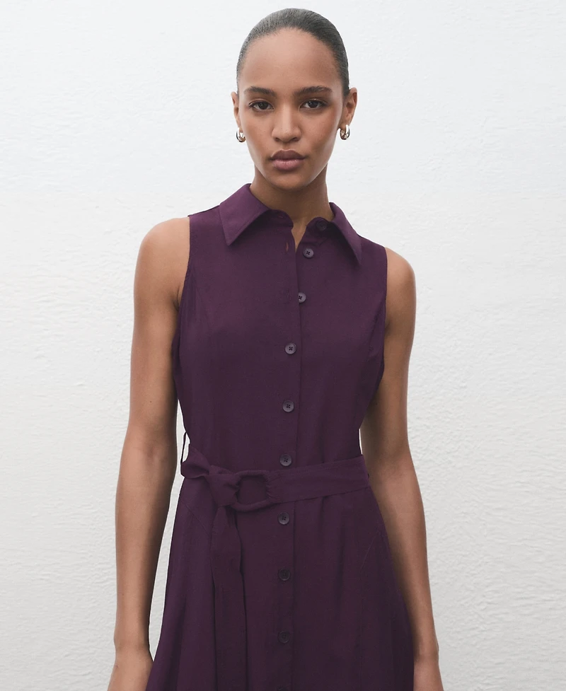 Mango Women's Belt Shirt Dress