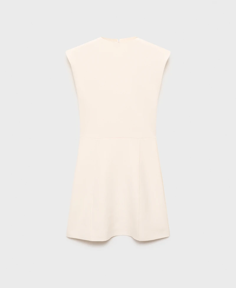 Mango Women's Perkins Collar Flared Knit Dress