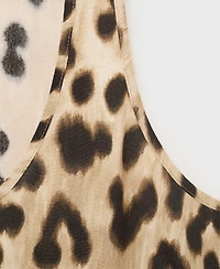 Mango Women's Animal-Print Fluid Top