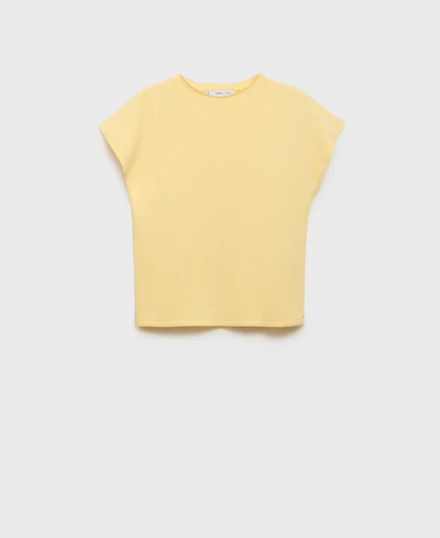 Mango Women's Short-Sleeved Fine-Knit Sweater