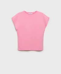 Mango Women's Short-Sleeved Fine-Knit Sweater
