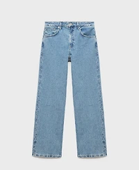 Mango Women's Mid-Rise Straight Jeans