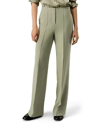 Lilysilk Women's Silk-Wool Twill Flare Pants