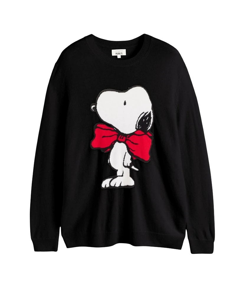 Chinti & Parker Women's Wool-Cashmere Bow Tie Snoopy Sweater