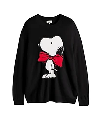 Chinti & Parker Women's Wool-Cashmere Bow Tie Snoopy Sweater