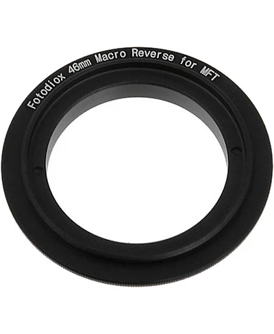Fotodiox 46mm Filter Thread Macro Reverse Mount Adapter Ring for Micro Four Thirds (Mft, M4/3) Cameras