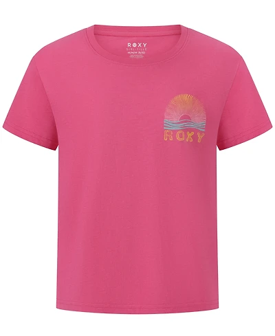 Roxy Big Girls Sunset Scene Printed Short Sleeve T-Shirt