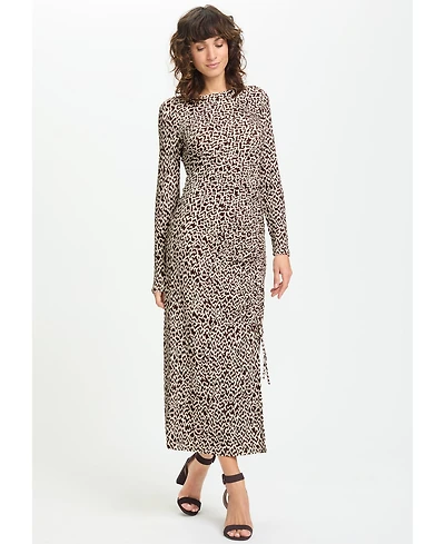 Olsen Women's Modern Animal Fitted Midi Dress
