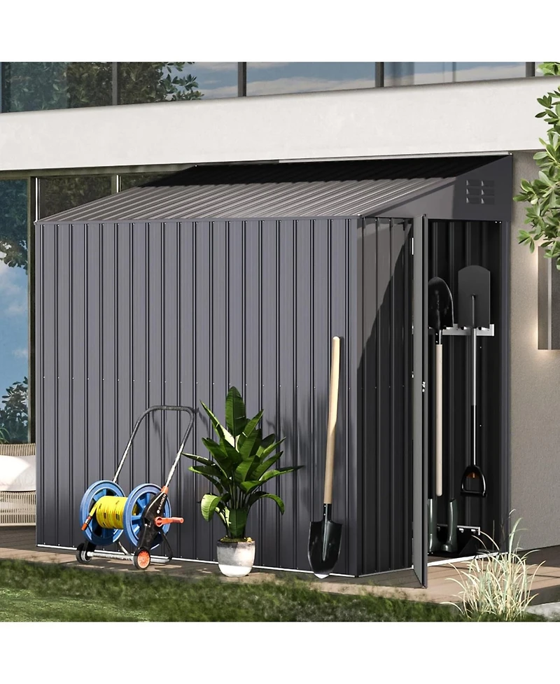 Aecojoy 4'x7' Lean to Shed Outdoor Storage