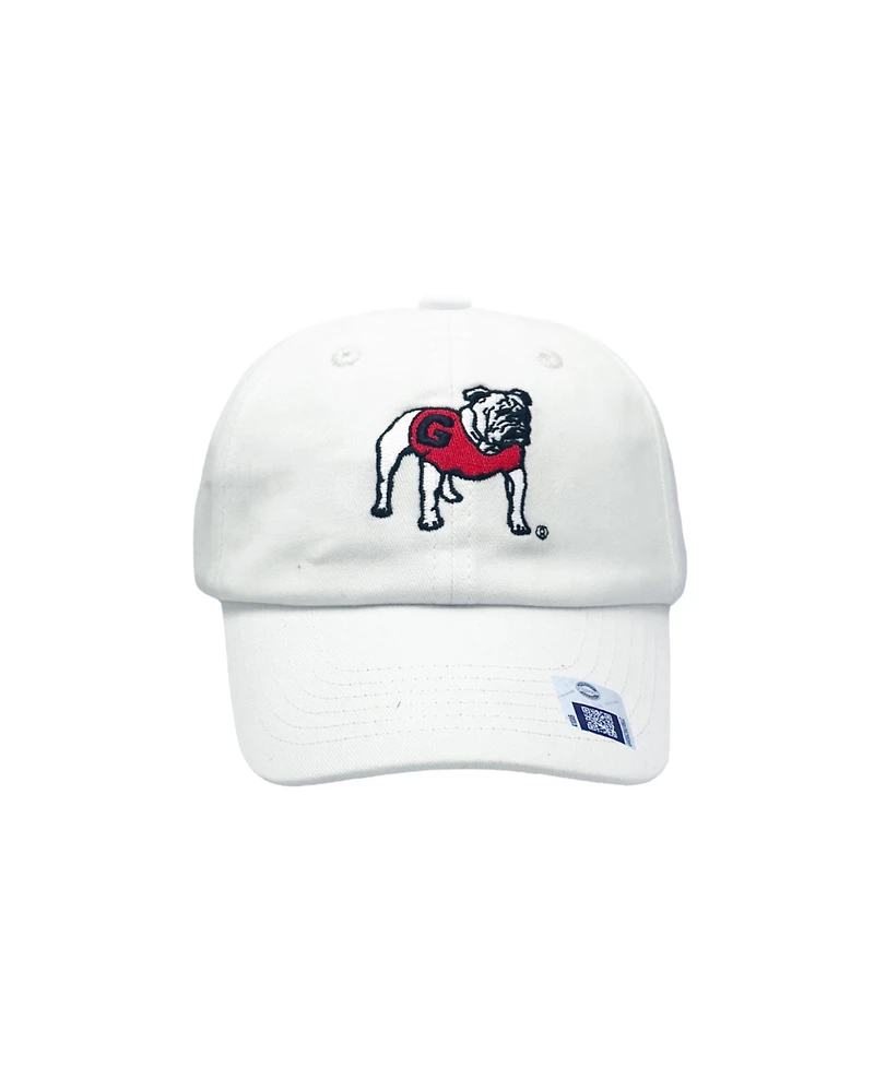 Bits & Bows Toddler Officially Licensed Georgia Bulldogs Baseball Hat White
