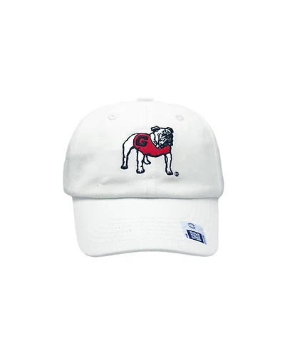 Bits & Bows Toddler Officially Licensed Georgia Bulldogs Baseball Hat White