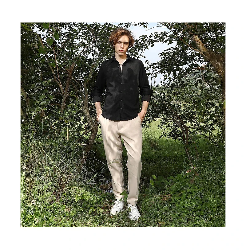 Campus Sutra Men's Solid Knit Shirt