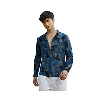 Campus Sutra Men's Bi-Hue Daisy Shirt