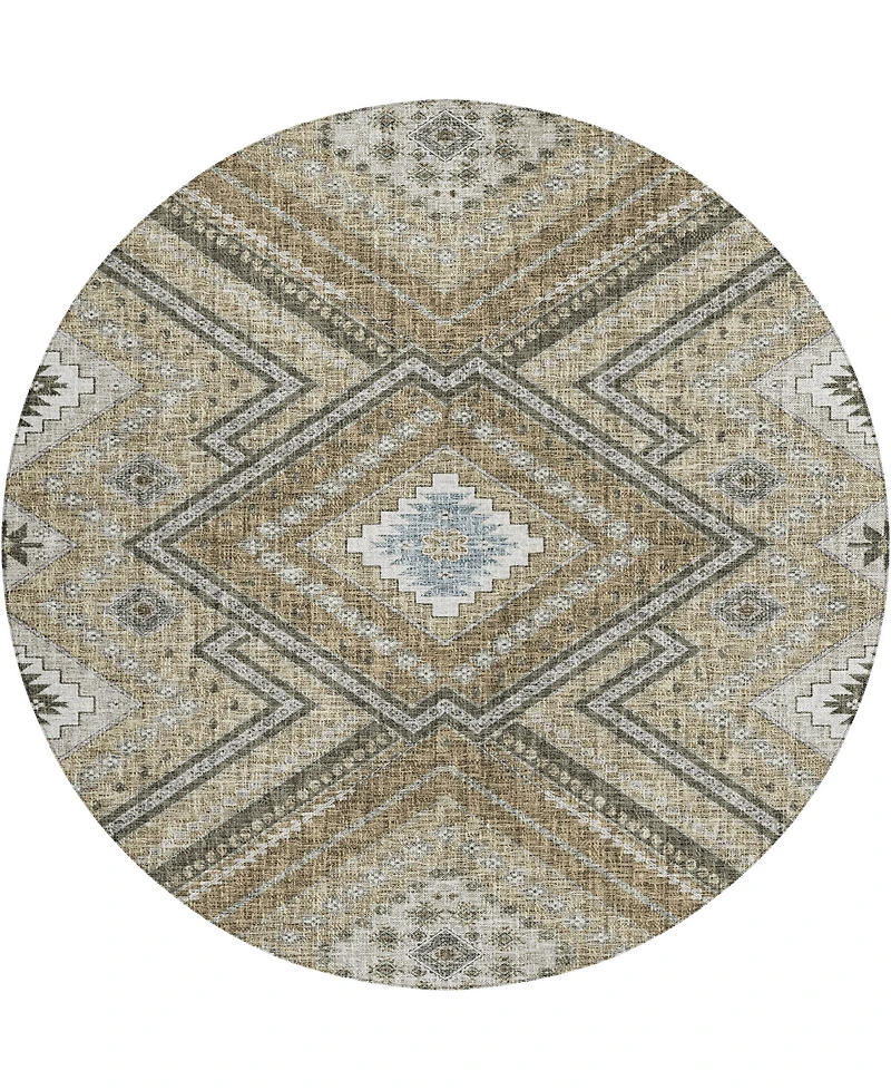 Dalyn Portico Washable PO5 8'x8' Round Area Rug