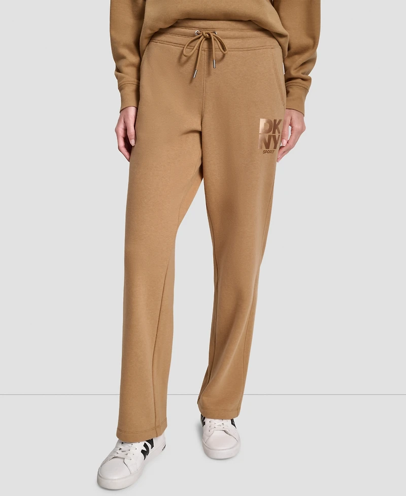 Dkny Women's Sport Stacked Transfer Logo Track Pants