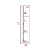 Tuhome Ibis Linen Cabinet Light Oak Mdf