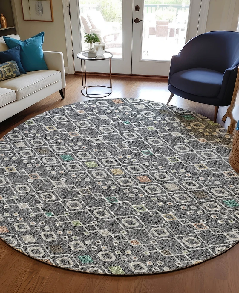 Dalyn Portico Washable PO4 8'x8' Round Area Rug