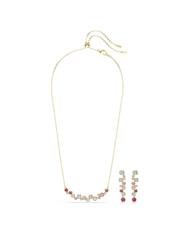 Swarovski Constella Gold Tone Plated Earrings and Necklace Set