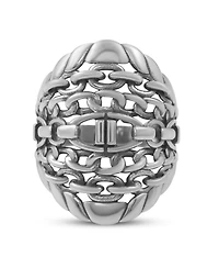 American West Jewelry Sterling Silver Stirrup Chain Ring