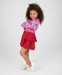 Rare Editions Little Girl Dress with Crochet Cardigan, 2 pc