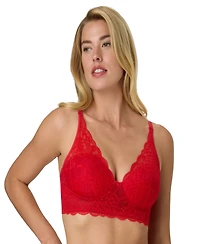 Maidenform Women's Pure Comfort Lace & Mesh Longline Wireless Bralette DM1188